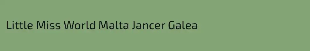 Little Miss World Malta Jancer Galea